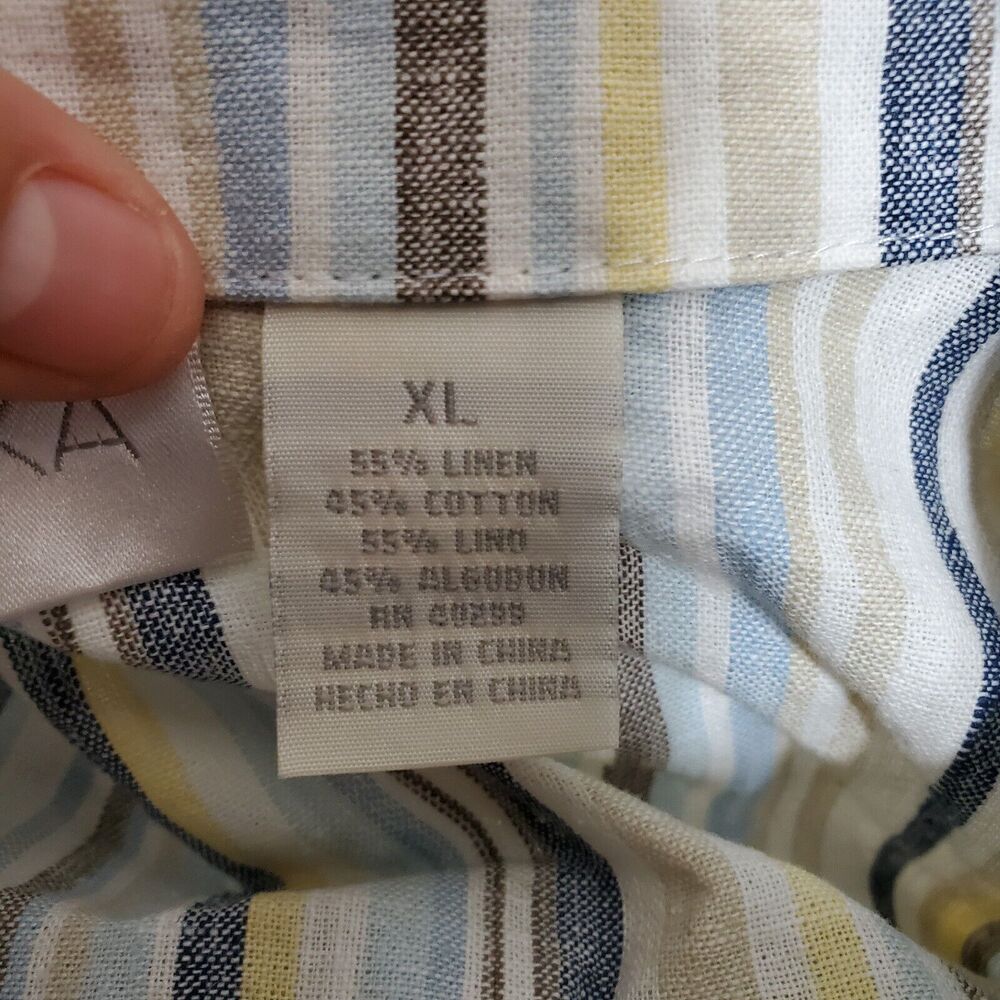 Erika Striped Button Down Shirt Size XL NWT - Picture 6 of 9